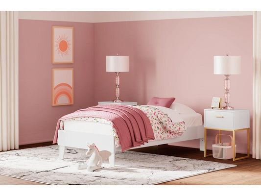 Signature Design by Ashley - Socalle Twin Platform Bed in White - EB1867-111 veiw 2