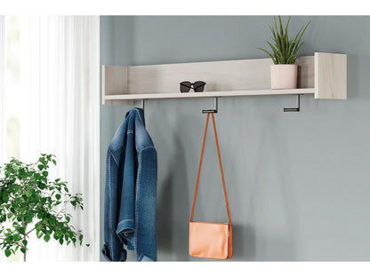 Signature Design by Ashley - Socalle Wall Mounted Coat Rack w/Shelf in Natural - EA1864-151 veiw 2