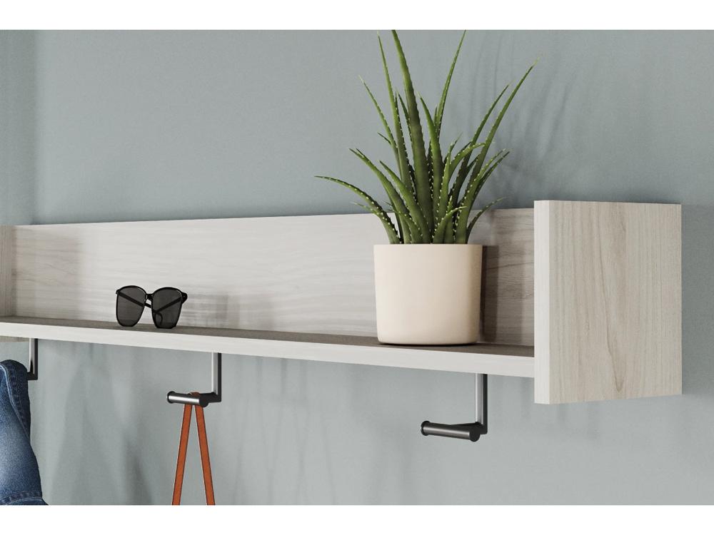 Signature Design by Ashley - Socalle Wall Mounted Coat Rack w/Shelf in Natural - EA1864-151 veiw 4
