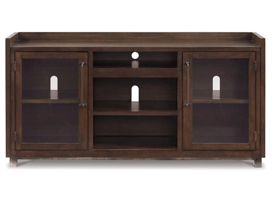 Signature Design by Ashley - Starmore Xl Tv Stand W/Fireplace Option in Brown/Gunmetal - W633-68 veiw 1