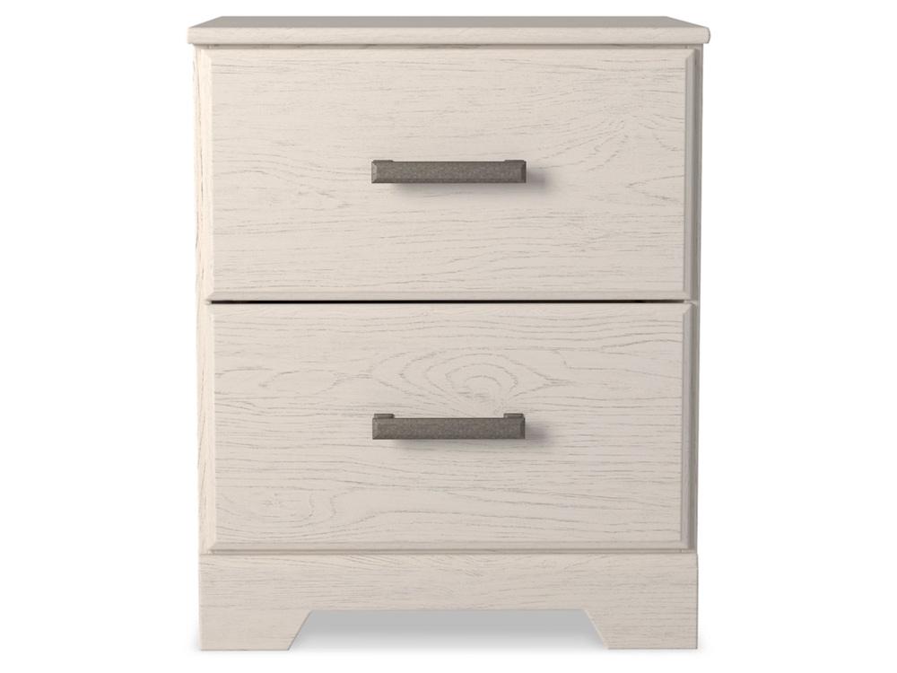 Signature Design by Ashley - Stelsie Two Drawer Night Stand in White - B2588-92 veiw 1