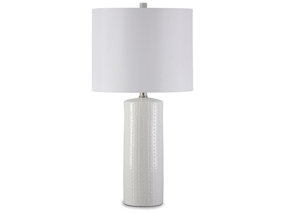 Signature Design by Ashley - Steuben Ceramic Table Lamp in White - L177904 veiw 1
