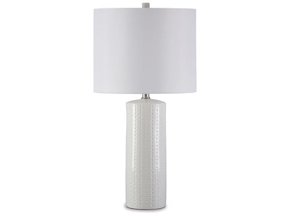 Signature Design by Ashley - Steuben Ceramic Table Lamp in White - L177904 veiw 1