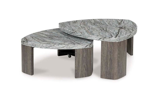 Signature Design by Ashley - Surmour Stacked Cocktail Table in Gray/Brown - T600-0 veiw 1