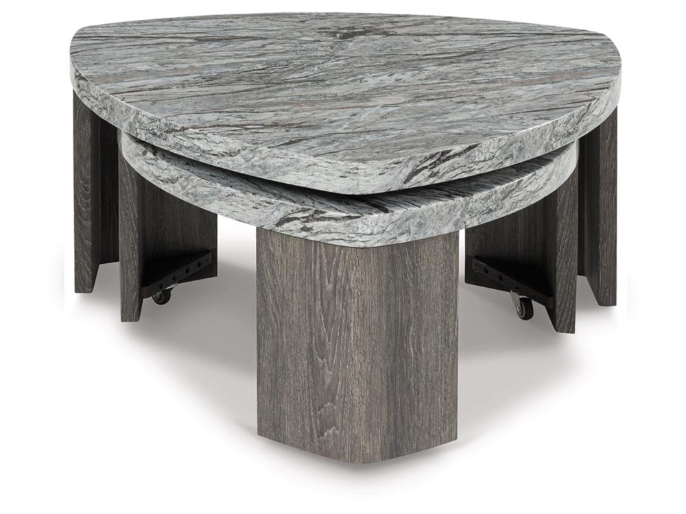 Signature Design by Ashley - Surmour Stacked Cocktail Table in Gray/Brown - T600-0 veiw 3