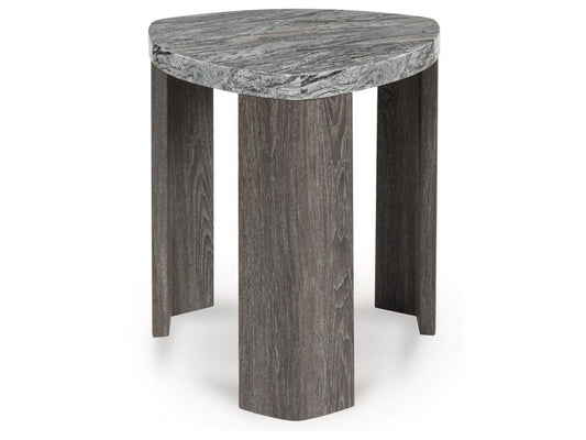 Signature Design by Ashley - Surmour Triangle End Table in Gray/Brown - T600-6 veiw 1