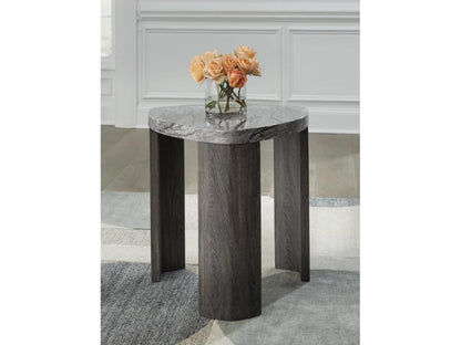 Signature Design by Ashley - Surmour Triangle End Table in Gray/Brown - T600-6 veiw 2