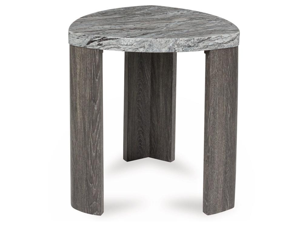 Signature Design by Ashley - Surmour Triangle End Table in Gray/Brown - T600-6 veiw 3