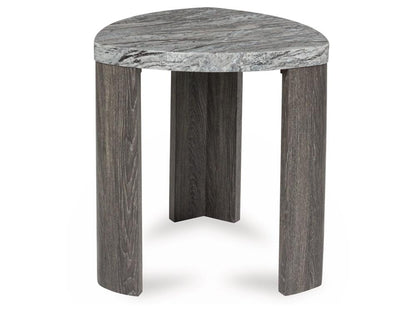 Signature Design by Ashley - Surmour Triangle End Table in Gray/Brown - T600-6 veiw 3