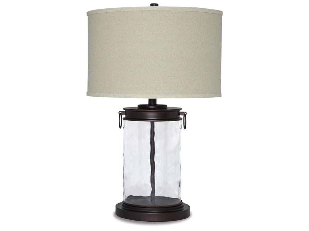 Signature Design by Ashley - Tailynn Glass Table Lamp in Clear/Bronze Finish - L430324 veiw 1