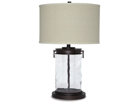 Signature Design by Ashley - Tailynn Glass Table Lamp in Clear/Bronze Finish - L430324 veiw 1