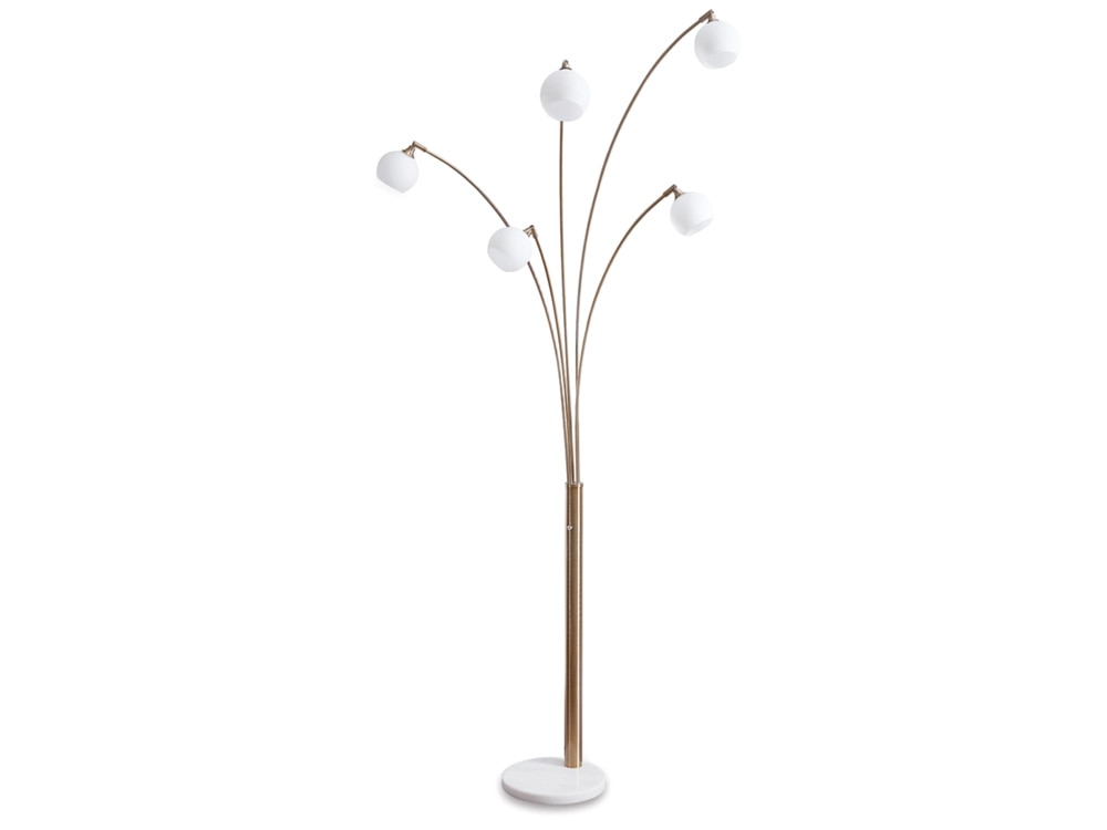 Signature Design by Ashley - Taliya METAL ARC LAMP in Champagne/White - L725119 veiw 1