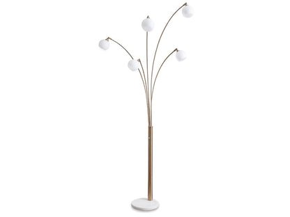 Signature Design by Ashley - Taliya METAL ARC LAMP in Champagne/White - L725119 veiw 1