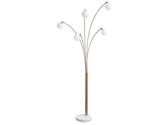Signature Design by Ashley - Taliya METAL ARC LAMP in Champagne/White - L725119 veiw 1