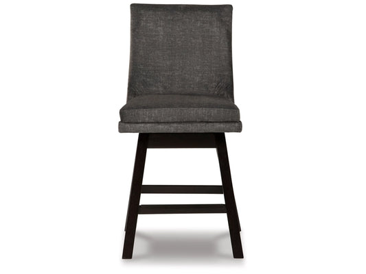 Signature Design by Ashley - Tallenger Uph Swivel Counter Height Stool (Set Of 2) in Dark Gray - D380-624 veiw 1