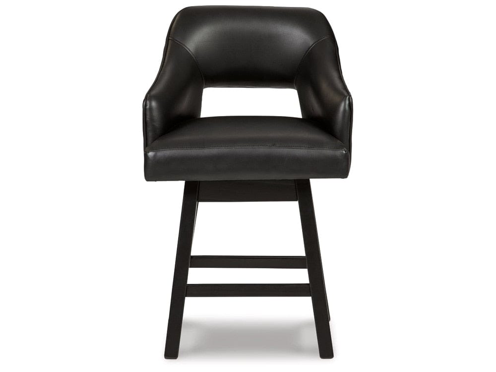 Signature Design by Ashley - Tallenger Uph Swivel Counter Height Stool (Set Of 2) in Black/Dark Brown - D380-924 veiw 1