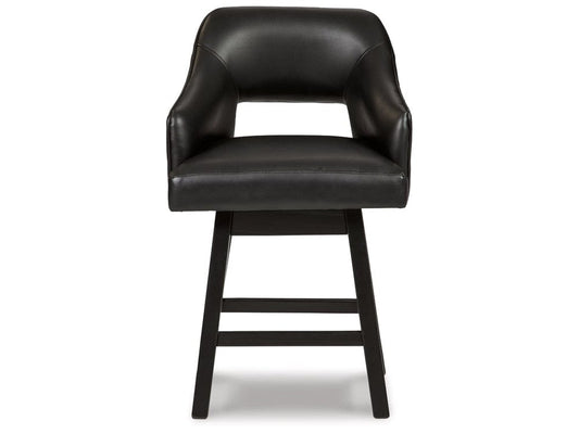Signature Design by Ashley - Tallenger Uph Swivel Counter Height Stool (Set Of 2) in Black/Dark Brown - D380-924 veiw 1