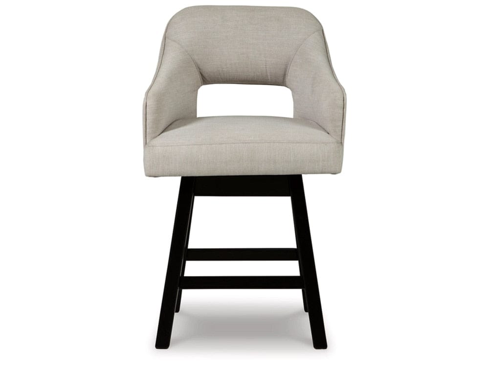 Signature Design by Ashley - Tallenger Uph Swivel Counter Height Stool (Set Of 2) in Linen/Brown - D380-724 veiw 1