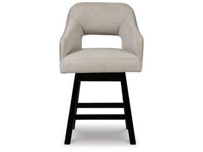 Signature Design by Ashley - Tallenger Uph Swivel Counter Height Stool (Set Of 2) in Linen/Brown - D380-724 veiw 1