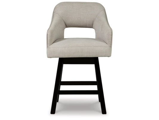 Signature Design by Ashley - Tallenger Uph Swivel Counter Height Stool (Set Of 2) in Linen/Brown - D380-724 veiw 1