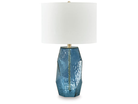 Signature Design by Ashley - Tallow Glass Table Lamp in Blue - L430854 veiw 1