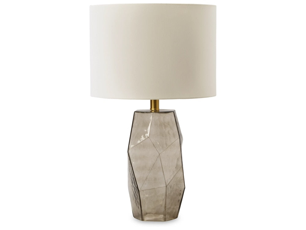 Signature Design by Ashley - Taylow Glass Table Lamp in Gray - L430794 veiw 1