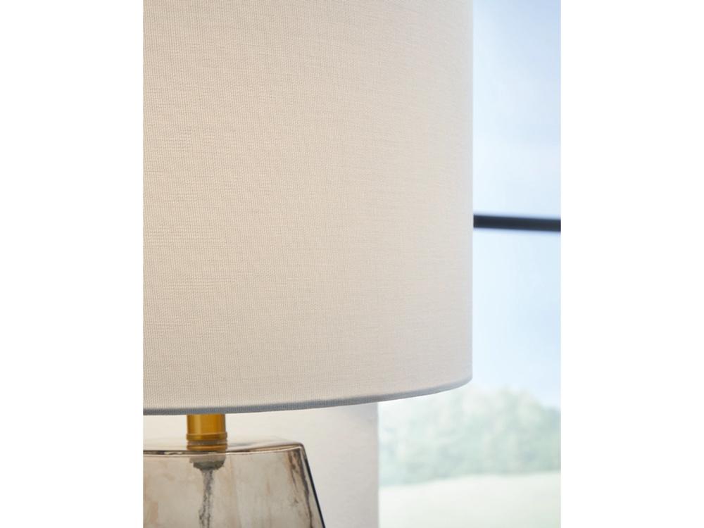 Signature Design by Ashley - Taylow Glass Table Lamp in Gray - L430794 veiw 3