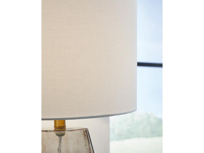 Signature Design by Ashley - Taylow Glass Table Lamp in Gray - L430794 veiw 3