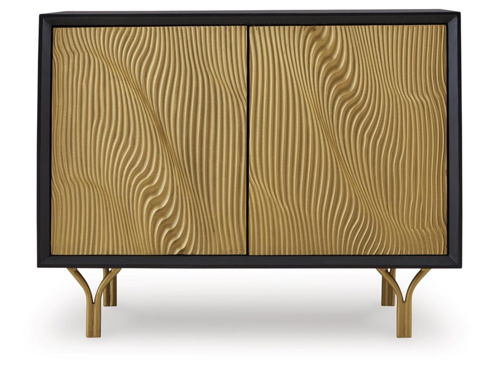 Signature Design by Ashley - Tayner Accent Cabinet in Black/Gold Finish - A4000654 veiw 1