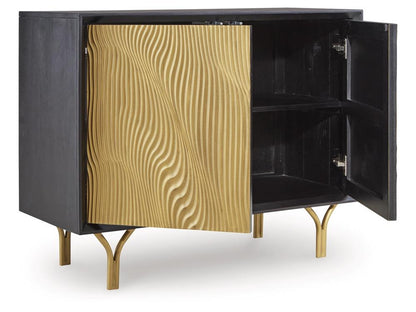 Signature Design by Ashley - Tayner Accent Cabinet in Black/Gold Finish - A4000654 veiw 3