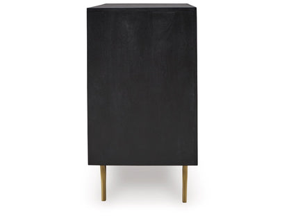 Signature Design by Ashley - Tayner Accent Cabinet in Black/Gold Finish - A4000654 veiw 4