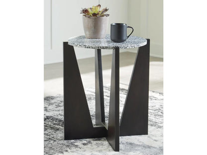 Signature Design by Ashley - Tellrich Accent Table in Black/White - A4000616 veiw 2