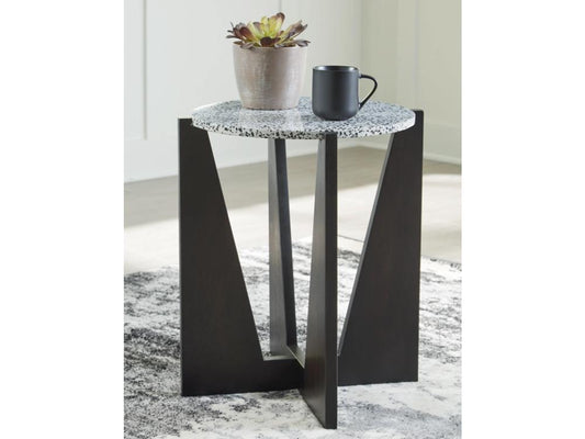 Signature Design by Ashley - Tellrich Accent Table in Black/White - A4000616 veiw 2