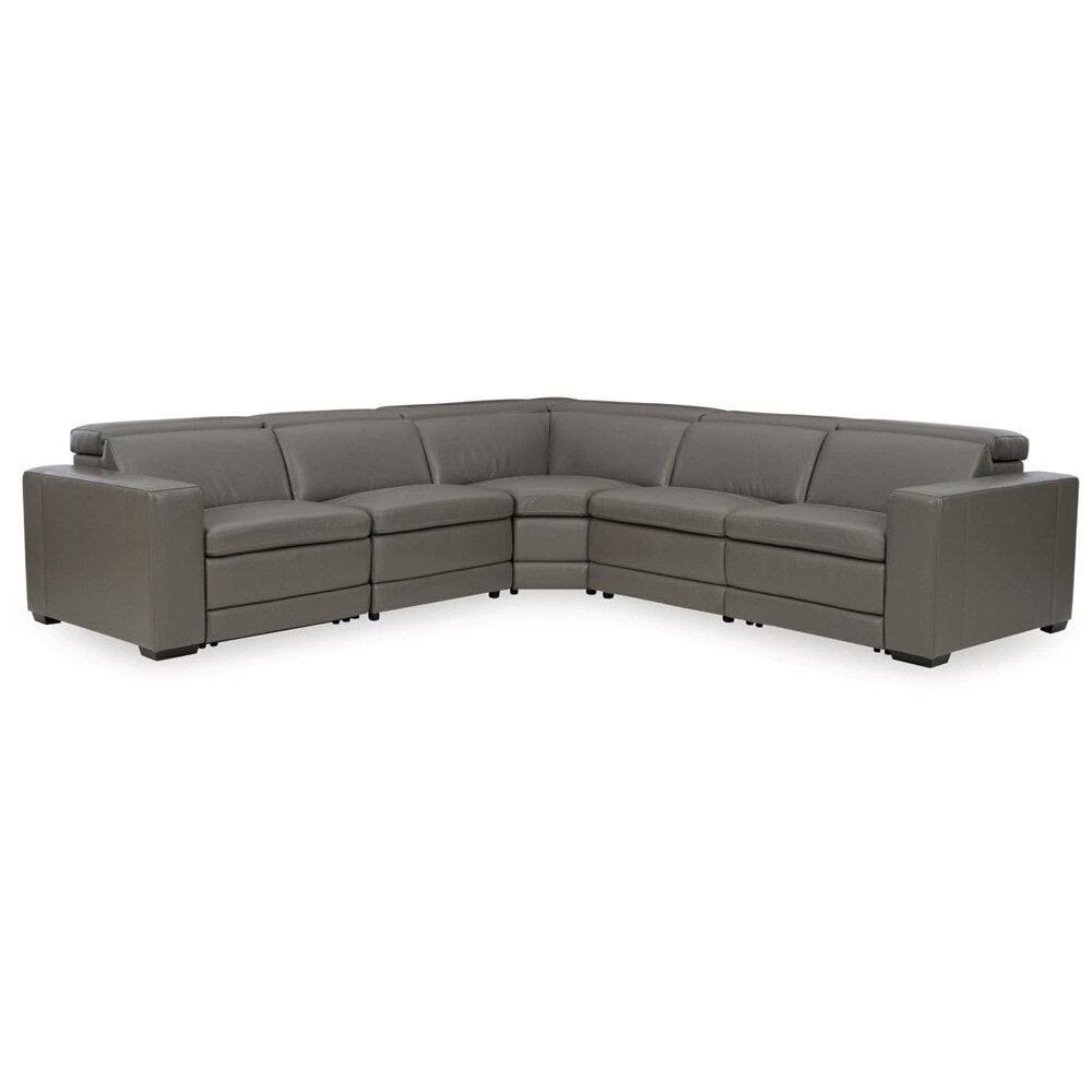 Signature Design by Ashley - Texline 6-Piece Power Reclining Sectional in Gray veiw 1