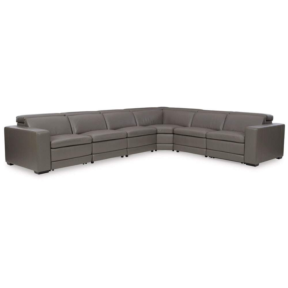 Signature Design by Ashley - Texline 7-Piece Power Reclining Sectional in Gray veiw 1