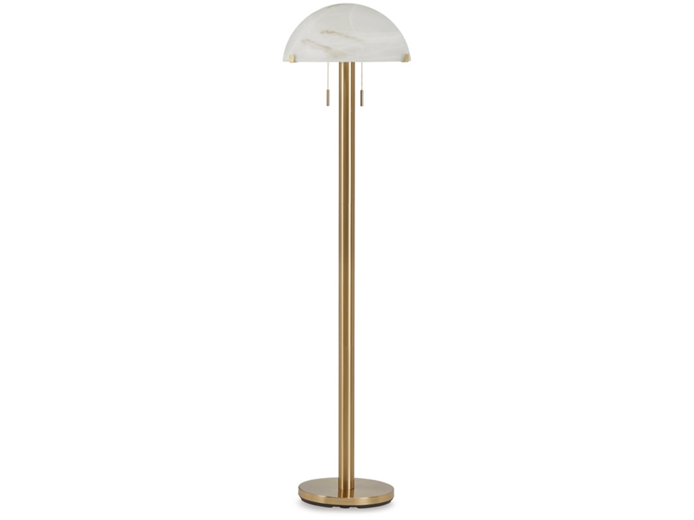 Signature Design by Ashley - Tobbinsen Metal Floor Lamp in Brass Finish - L208421 veiw 1