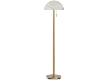 Signature Design by Ashley - Tobbinsen Metal Floor Lamp in Brass Finish - L208421 veiw 1