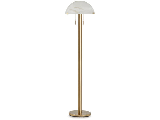 Signature Design by Ashley - Tobbinsen Metal Floor Lamp in Brass Finish - L208421 veiw 1