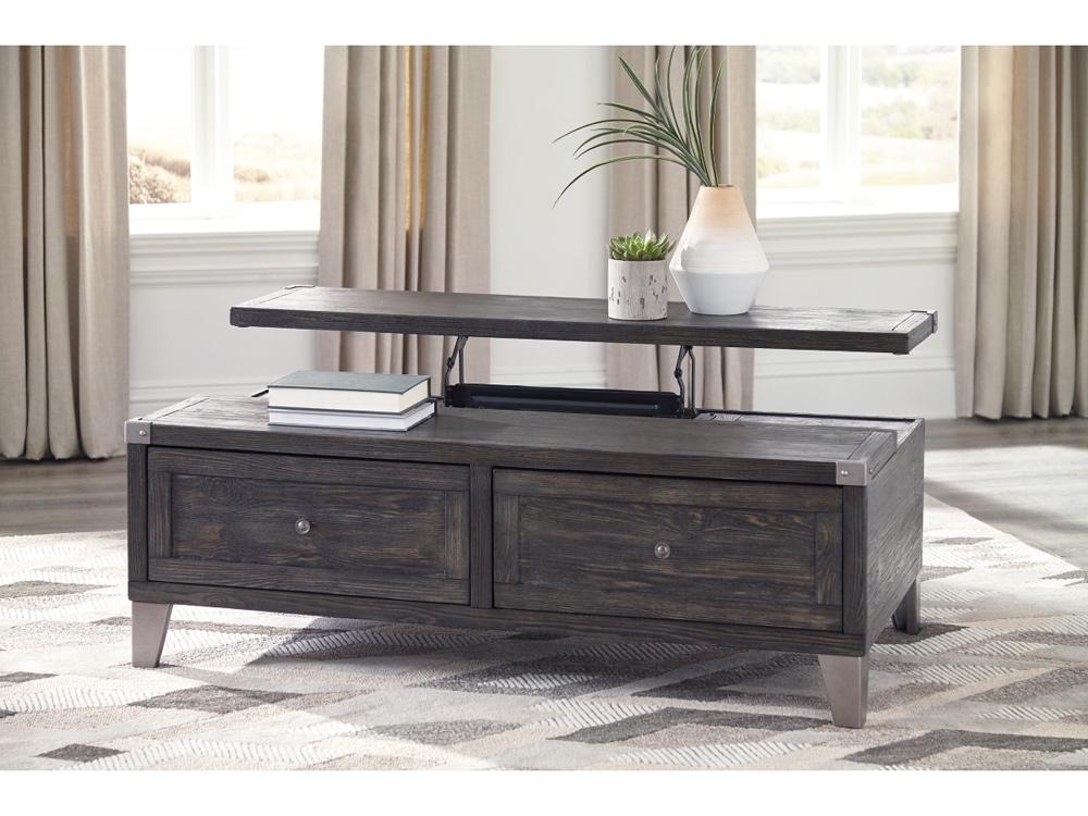 Signature Design by Ashley - Todoe Lift Top Cocktail Table in Gray - T901-9 veiw 3