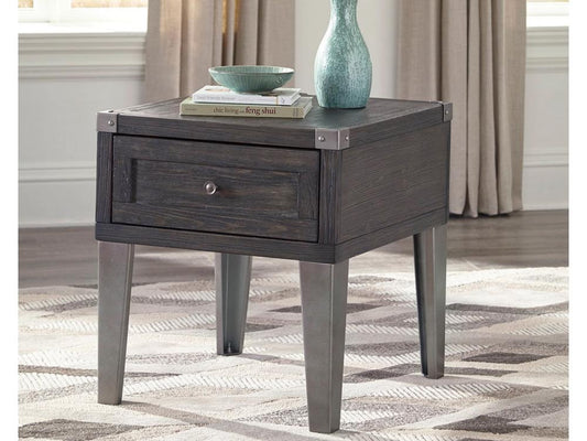 Signature Design by Ashley - Todoe Rectangular End Table in Gray - T901-3 veiw 2