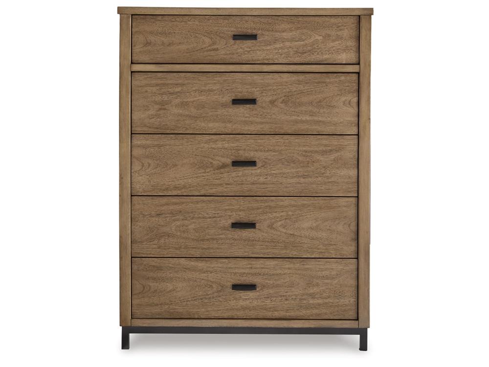 Signature Design by Ashley - Tomtyn Five Drawer Chest in Light Brown - B622-46 veiw 1