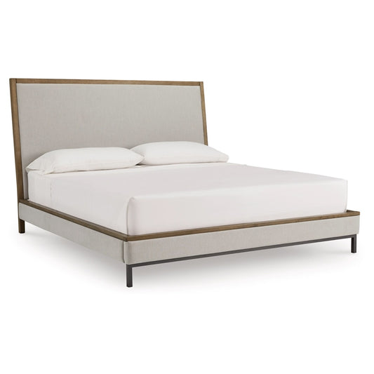 Signature Design by Ashley - Tomtyn Queen Upholstered Bed in Light Brown veiw 1