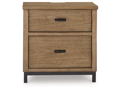 Signature Design by Ashley - Tomtyn Two Drawer Night Stand in Light Brown - B622-92 veiw 1