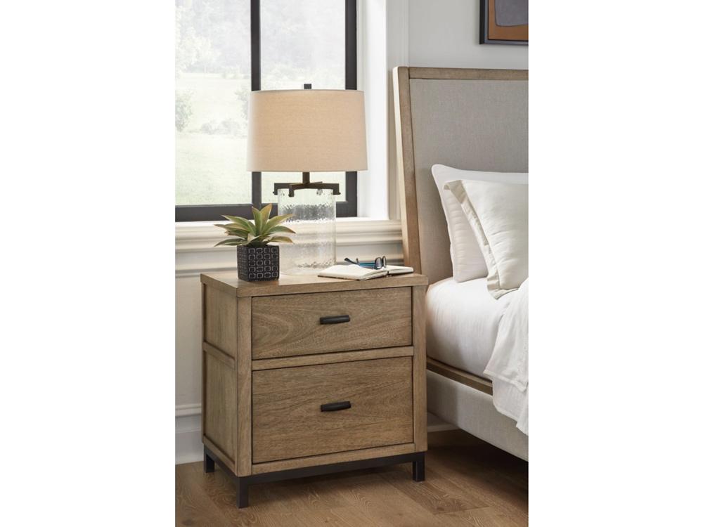 Signature Design by Ashley - Tomtyn Two Drawer Night Stand in Light Brown - B622-92 veiw 2
