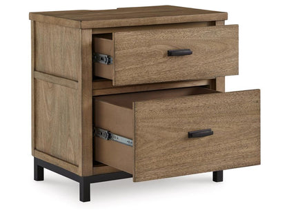 Signature Design by Ashley - Tomtyn Two Drawer Night Stand in Light Brown - B622-92 veiw 3