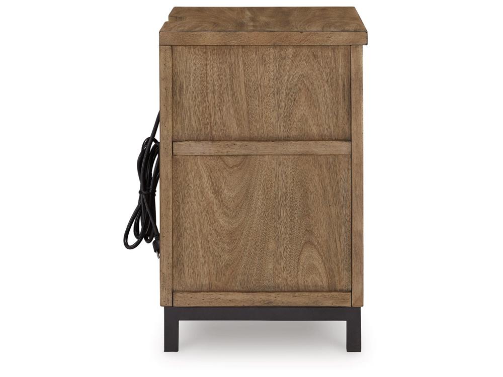 Signature Design by Ashley - Tomtyn Two Drawer Night Stand in Light Brown - B622-92 veiw 4