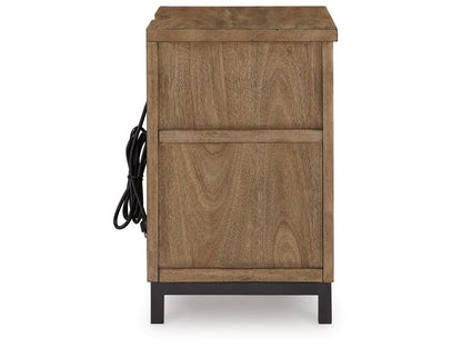 Signature Design by Ashley - Tomtyn Two Drawer Night Stand in Light Brown - B622-92 veiw 4