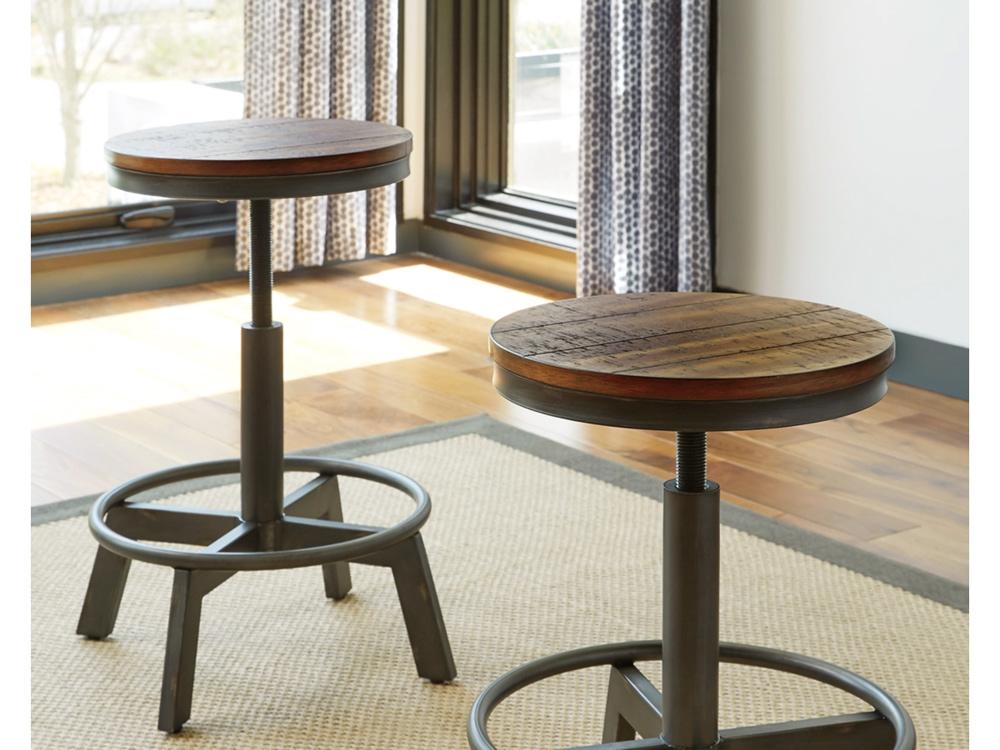 Signature Design by Ashley - Torjin Stool (Set Of 2) in Brown/Gray - D440-024 veiw 2