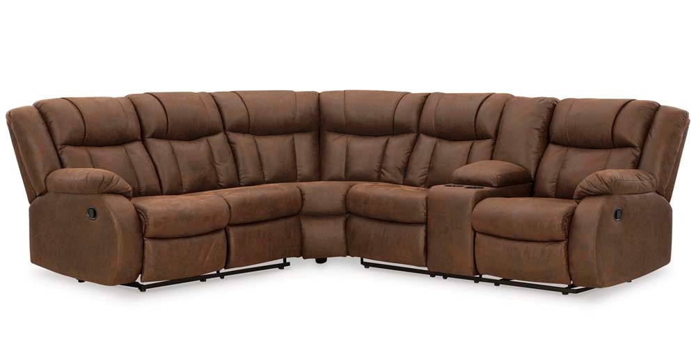 Signature Design by Ashley - Trail Boys 2-Piece Reclining Sectional in Walnut - 82703S1 veiw 1