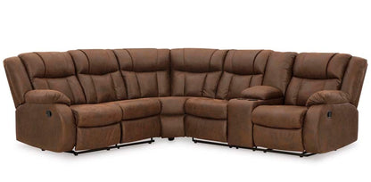 Signature Design by Ashley - Trail Boys 2-Piece Reclining Sectional in Walnut - 82703S1 veiw 1